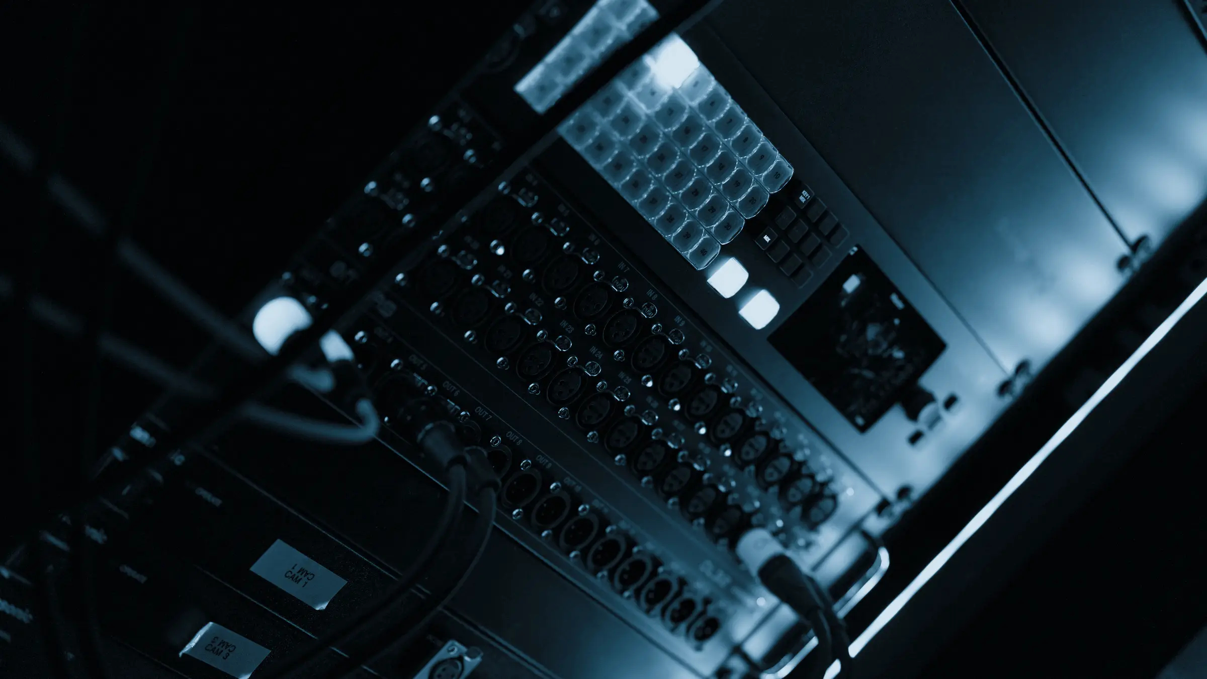 Network equipment in a dark data-centre rack